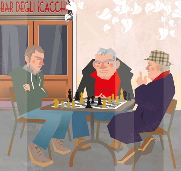 Bar degli scacchi - Addobe illustrator. Size A2