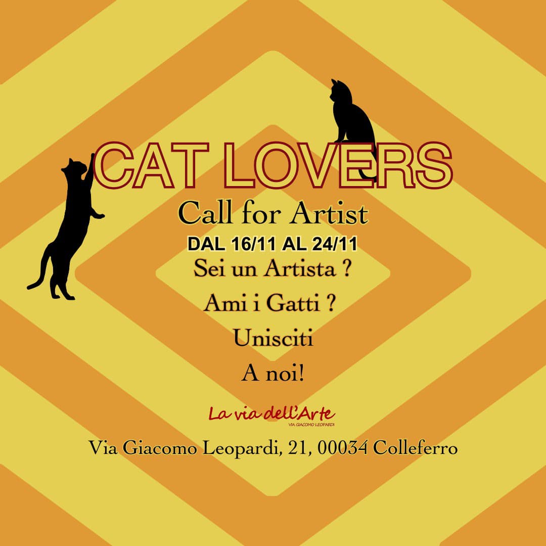 Al momento stai visualizzando “Cat lovers” La via dell’arte dal 16 al 24 novembre